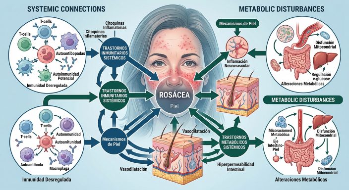 2 Rosácea biomarcadores inflamatorios y metabólicos